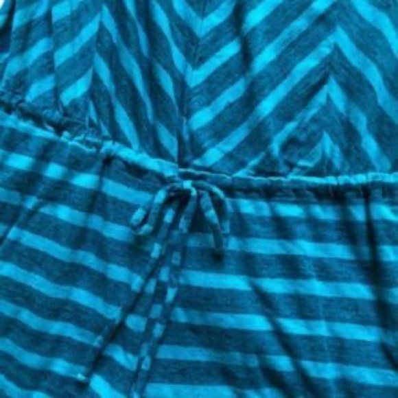 [a19-27] Lucky Brand Stripe Chevron Coverup Romper - Picture 5 of 5